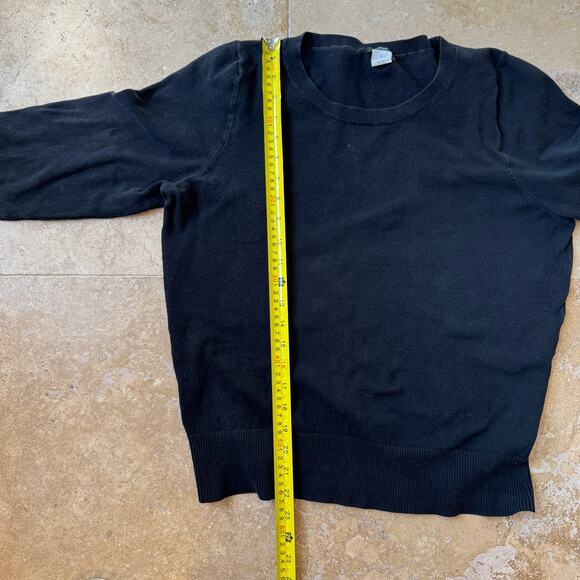 J.Crew Black Crewneck Sweater Women’s Sz. Large | Soft Knit | Minimalist Classic - Picture 5 of 6